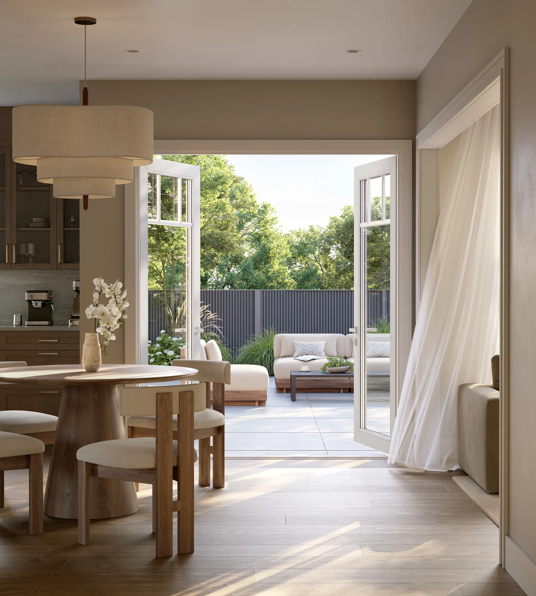 Artist's concept: Breakfast area, open to the terrace
